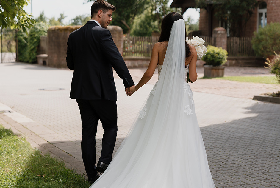 Übergang Park zum Innenhof im Gutshof Ladenburg