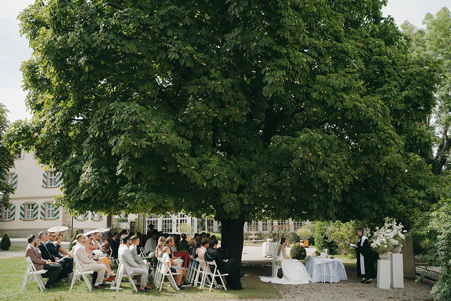 Freie Trauung unter der Kastanie im Park