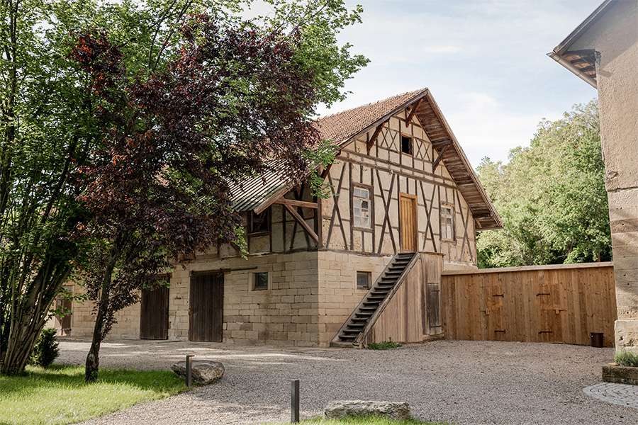 Blick aus der Orangerie Richtung Ochsenstall